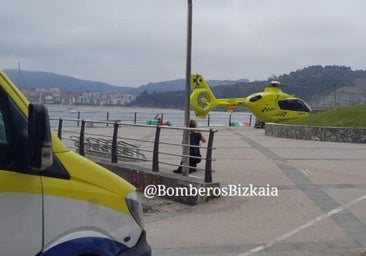 Evacuado en helicóptero un joven inconsciente tras golpearse la cabeza